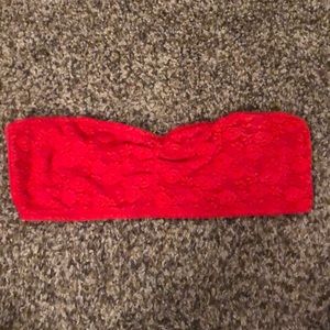 Red lace Bando